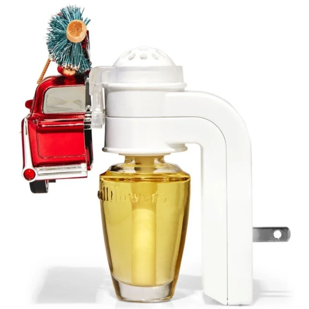 Bath & Body Works Red Mid-Century Car With Tree Wallflowers Fragrance Plug-In